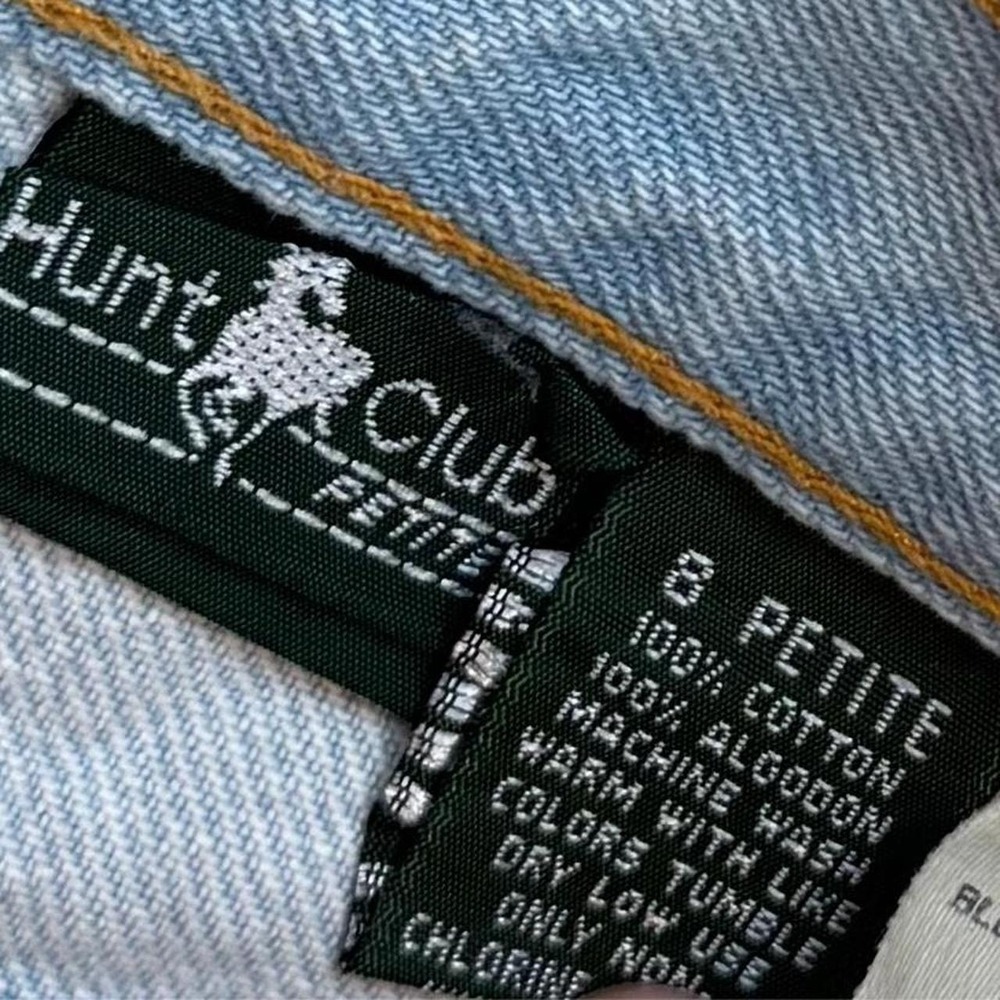 Vintage Hunt Club Jean Shorts Women's Size Petite 8 Light Wash Jorts 90s VTG - Picture 4 of 4